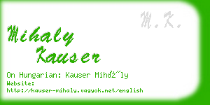 mihaly kauser business card